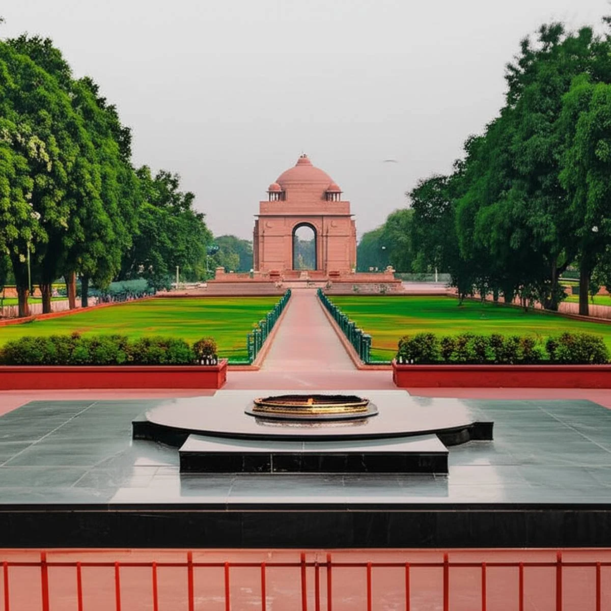 بنای راج گات در دهلی Raj Ghat and associated memorials