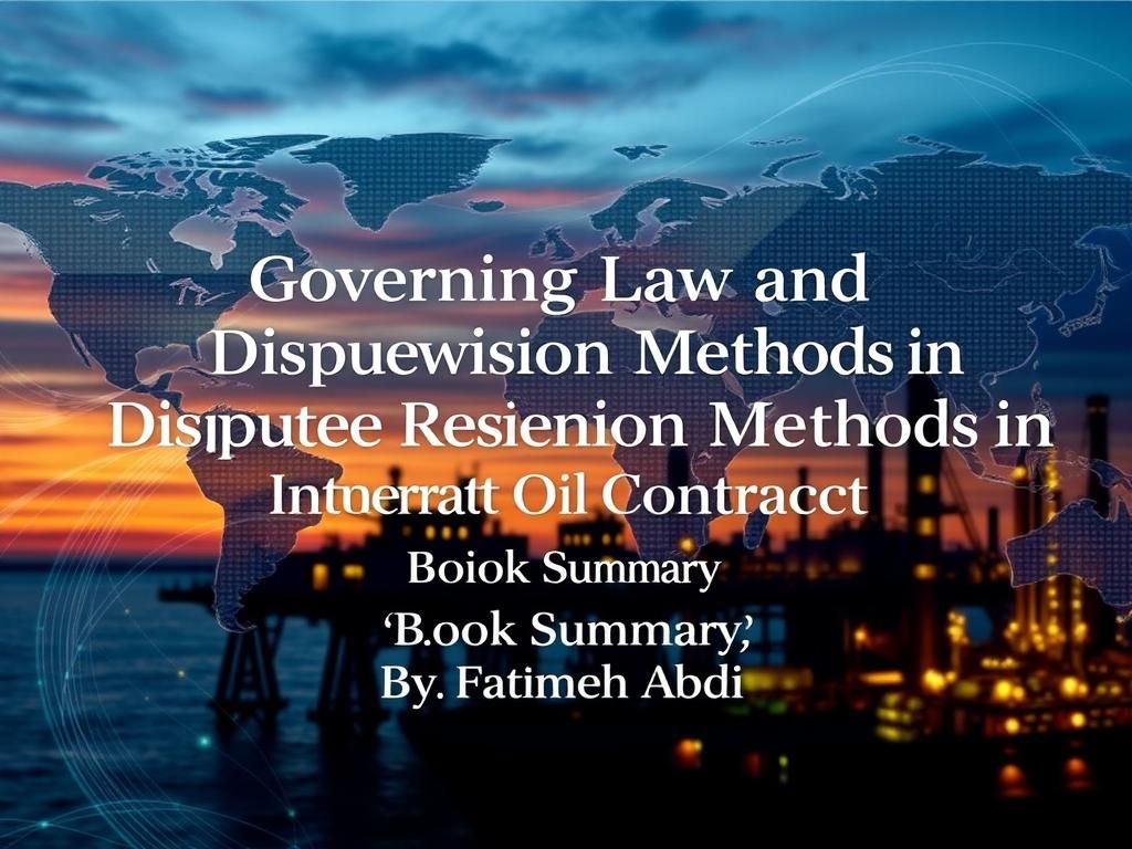 خلاصه قانون حاکم و حل اختلاف قراردادهای بین المللی نفتی